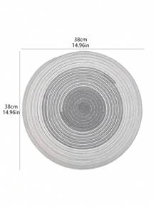 2pcs Ombre Place Mat - Dark Grey - View 5