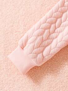 SHEIN Bebé niña Mono con diseño de oreja 3D con botón delantero con capucha