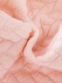 SHEIN Bebé niña Mono con diseño de oreja 3D con botón delantero con capucha