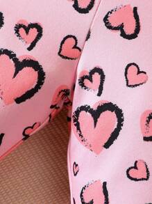 Baby Girl 2pcs Heart Print Pants - Multicolor - View 3