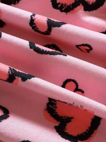 Baby Girl 2pcs Heart Print Pants - Multicolor - View 4