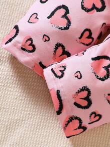 Baby Girl 2pcs Heart Print Pants - Multicolor - View 6