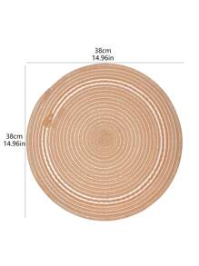 2 gói Thảm trải bàn dệt trơn, Thảm trải bàn tròn Polyester - Màu Khaki - Xem 4