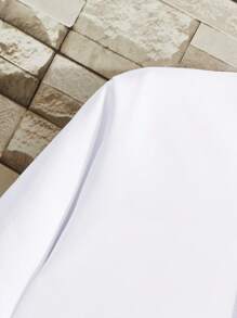 Manfinity Dauomo Men Solid Thermal Lined Sweatshirt , Fall Winter, Long Sleeve Top