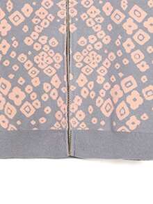 جاكيت نمط هندسي سستة - الأزرق - مشاهدة 3