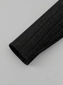 SHEIN Tween Boy Letter Patched Detail Tee - Black - View 3