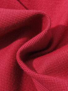 SHEIN Cậu bé Tween Đồ họa Chữ cái Viền tương phản Áo thun & quần đùi & Cái túi - Đỏ - Xem 5