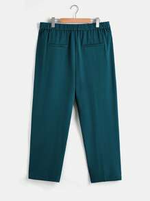 SHEIN Clasi Plus Button Front Vest Blazer & Trousers - Teal Blue - View 4