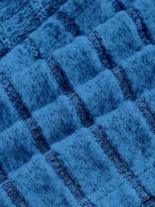 SHEIN Coolane 字母補丁細節抹胸上衣 - 藍色 - 查看 3