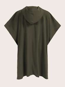 SHEINNeu Abrigo con capucha con cremallera - Verde militar - Ver 2