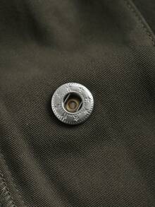 SHEINNeu Abrigo con capucha con cremallera - Verde militar - Ver 4