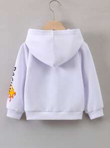SHEIN Sudadera con gráfico de coche y letra para niño - Blanco - Ver 2