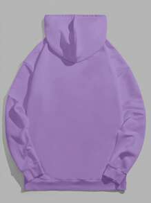 Manfinity VCAY Nam Đồ họa Hoạt hình Lót nhiệt Hoodie - Màu Lilac Tím - Xem 2