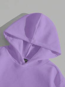 Manfinity VCAY Nam Đồ họa Hoạt hình Lót nhiệt Hoodie - Màu Lilac Tím - Xem 4