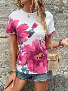 Breezaya Camiseta con estampado floral - Blanco - Ver 5