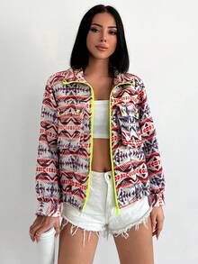 EURMUSE In Địa lý Dây kéo Túi có nắp áo - Nhiều màu - Xem 4