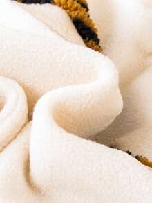 SHEIN Đứa bé gái In hoa Báo Áo khoác - trắng - Xem 3