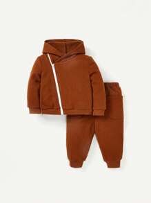 Cozy Pixies Baby Boy Zip Up Hoodie & Sweatpants