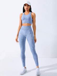 Easithlete Wideband Waist Sports Set - Blue - View 1