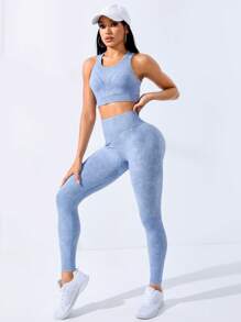 Easithlete Wideband Waist Sports Set - Blue - View 5