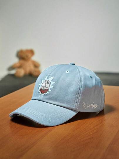 Rick and Morty | ROMWE 1pc Women Cartoon & Letter Graphic Embroidery Baseball Cap