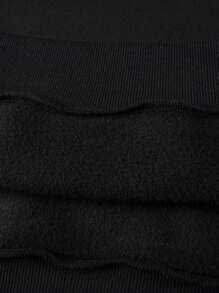 Manfinity Homme Loose Men's Slogan Graphic Pocket Drawstring Hoodie Letter Long Sleeve Hoodie, For Friends, Husband, Boyfriend Gifts, For Fall - Black - View 6