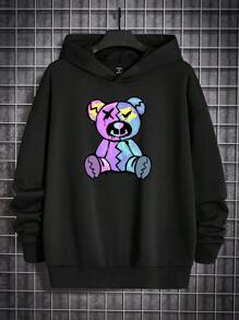 Manfinity RebelGame Nam Đồ họa Hoạt hình Hoodie - màu đen - Xem 1