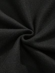 INAWLY 蝴蝶和字母圖案抽繩加絨內裏連帽衫