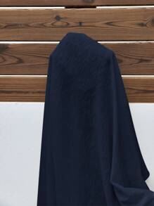 SHEIN Frenchy Hơn Chất rắn Vá Túi Áo thun - Màu xanh hải quân - Xem 7