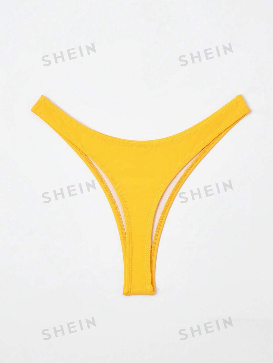 SHEIN Swim Bragas bikini corte alto