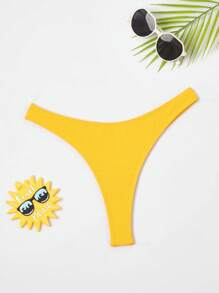 SHEIN Swim Bragas bikini corte alto