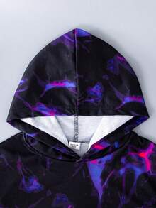 SHEIN Áo nỉ in hình tia sét dành cho bé trai tuổi teen - Nhiều màu - Xem 3