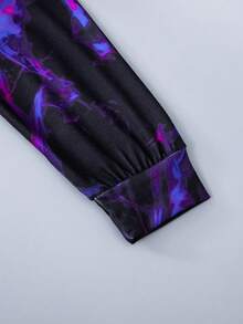 SHEIN Áo nỉ in hình tia sét dành cho bé trai tuổi teen - Nhiều màu - Xem 4