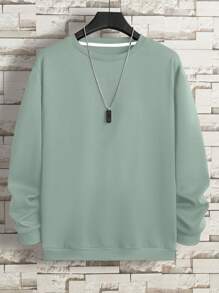 Manfinity Dauomo Men Solid Thermal Lined Sweatshirt, Fall/Winter