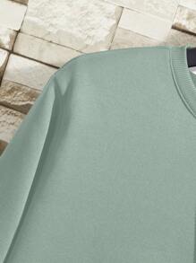 Manfinity Dauomo Men Solid Thermal Lined Sweatshirt, Fall/Winter