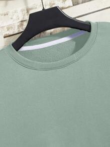 Manfinity Dauomo Men Solid Thermal Lined Sweatshirt, Fall/Winter