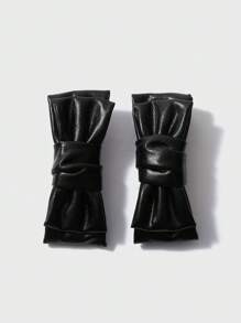 2pcs Black Sweet Cool Girls' Bowknot Hair Clips For Daily Wear, Music Festival, Party, Travel, Vacation - Black - View 3
