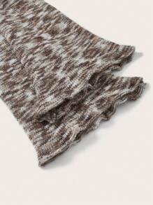 ROMWE PUNK Thuốc nhuộm Không gian Off Shoulder Tay áo kèn  Áo len Crop - Nhiều màu - Xem 4