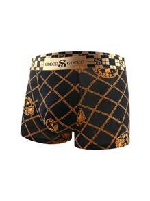 Men 5pcs Geo Print Boxer Brief - Multicolor - View 3