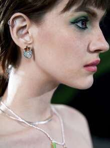 Rick and Morty X SHEIN Phim hoạt hình dễ thương Nhân vật Hoa tai - Nhiều màu - Xem 3