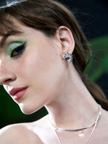 Rick and Morty X SHEIN Phim hoạt hình dễ thương Nhân vật Hoa tai - Nhiều màu - Xem 4