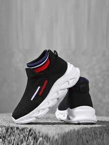 Boys' Breathable Slip-On Chunky Shoes For All Seasons - Black - View 2