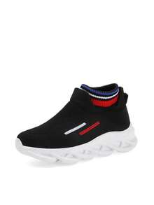 Boys' Breathable Slip-On Chunky Shoes For All Seasons - Black - View 4