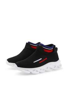 Boys' Breathable Slip-On Chunky Shoes For All Seasons - Black - View 5