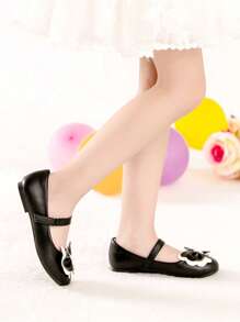 New Arrival 2023 Autumn/winter Glitter Flat Shoes For Children - Black - View 4