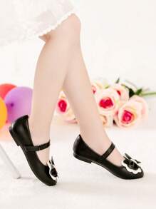 New Arrival 2023 Autumn/winter Glitter Flat Shoes For Children - Black - View 8