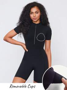 GLOWMODE Featherfit™-塑形星隱形控肚連身褲 - 黑色 - 查看 3