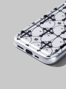 ROMWE Goth 1入組十字紋路TPU手機殼，適用於iPhone - 彩色 - 查看 3