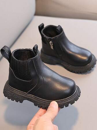Kids' Girls' Simple Side Zipper Chelsea Boots