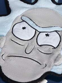 Rick and Morty X SHEIN 1pc Cartoon Graphic Polyester Hand Towel, Cute Useful Washcloth For Home - Multicolor - View 3